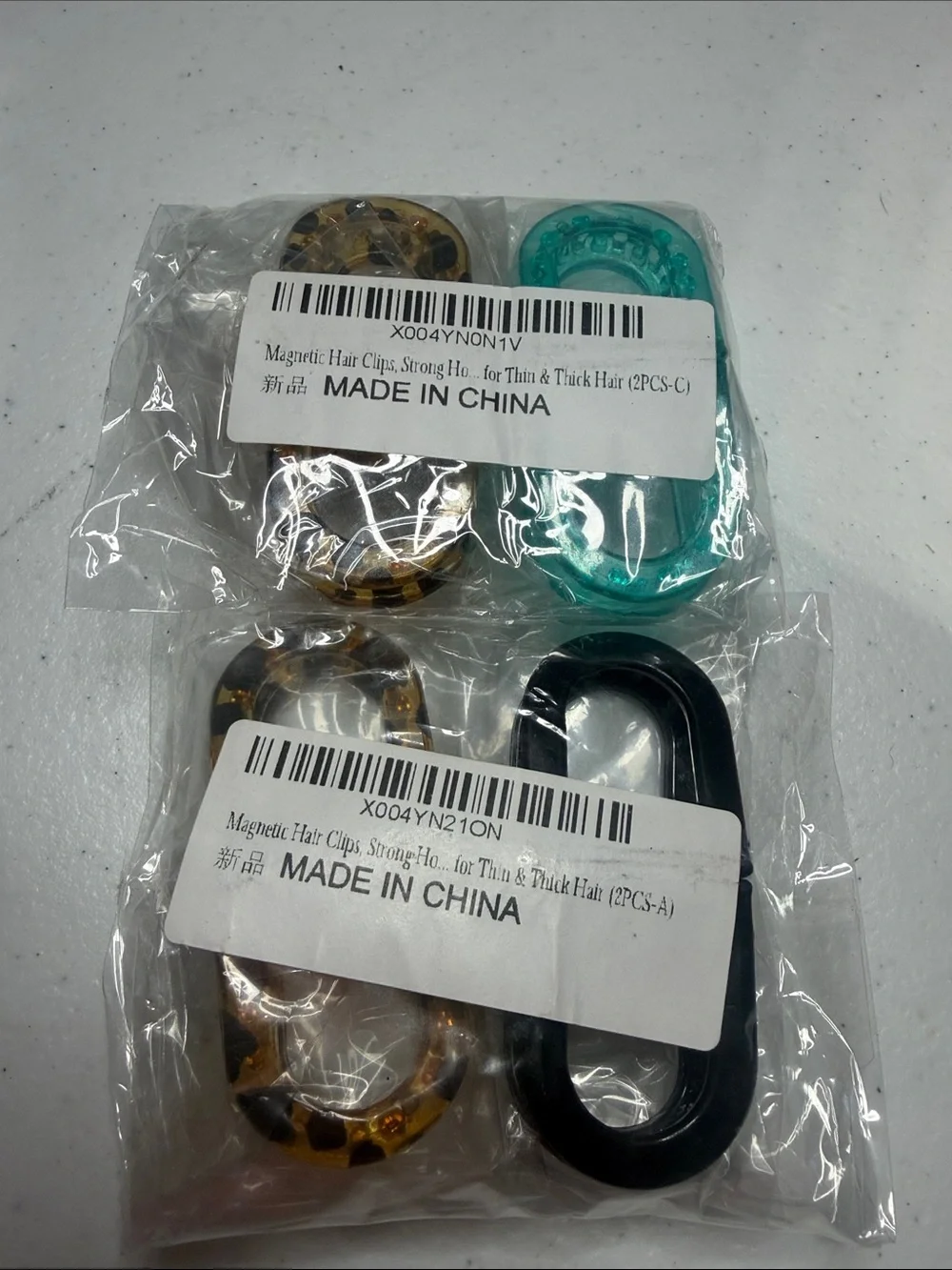 Magnetic Hair Clips Pack - Turquoise, Black, Tortoiseshell